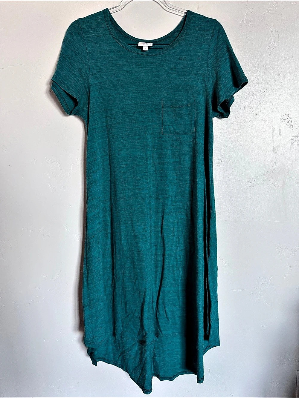 LuLaRoe Carly Swing Dress Green Size Small